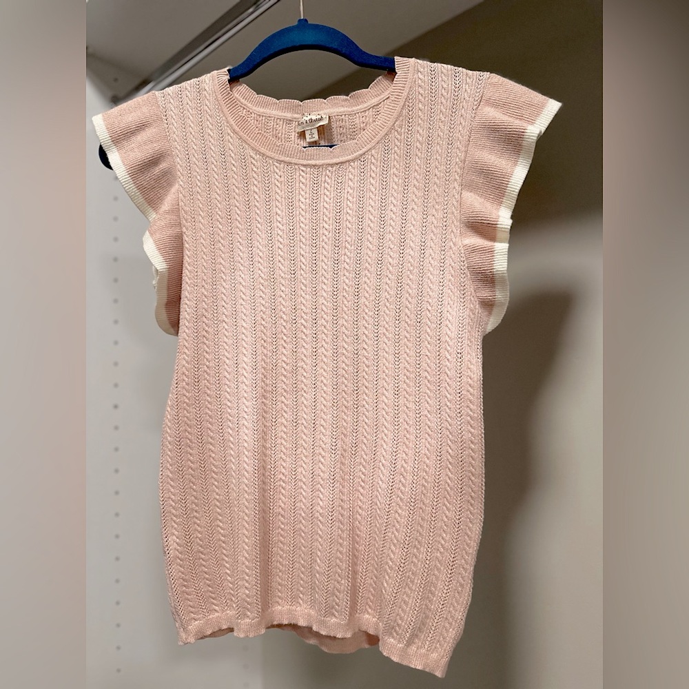 Hem & Thread Ruffle Sleeve Tank Top